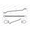 Klucz oczkowy odsadzony 10 x 11 mm. CrV standard ASME B107.9 Waryński-94870