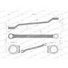 Klucz oczkowy odsadzony 16 x 17 mm. CrV standard ASME B107.9 Waryński-94878