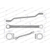 Klucz oczkowy odsadzony 17 x 19 mm. CrV standard ASME B107.9 Waryński-94880