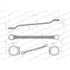 Klucz oczkowy odsadzony 30 x 32 mm. CrV  standard ASME B107.9 Waryński-94894