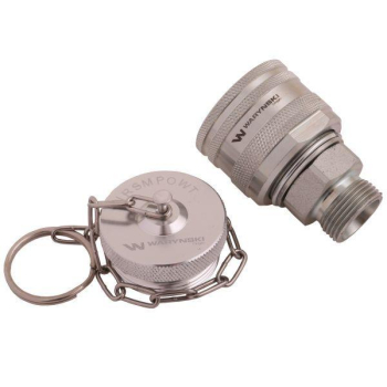 Komplet - zawór wtyczka M22x1.5 skręcane (50490030) z gwintowaną pokrywą/osłoną aluminiową Waryński-94814