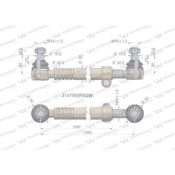 Drążek kierowniczy 3147958R93 WARYŃSKI-95104