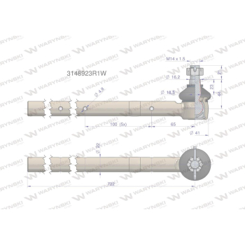Przegub kierowniczy 3148923R1 WARYŃSKI-95200
