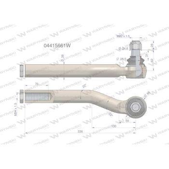 Przegub kierowniczy M24x1.5 04415661 WARYŃSKI-95203