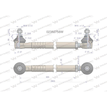 Drążek kierowniczy 963mm 02382758 WARYŃSKI-95221