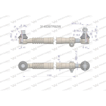 Drążek kierowniczy 3145397R92 WARYŃSKI-95264
