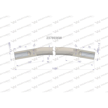 Drążek kierowniczy rura 1105mm 2378936 WARYŃSKI-95345
