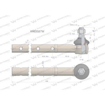 Przegub kierowniczy 438mm AR63587 WARYŃSKI-95352