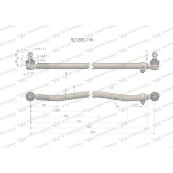 Drążek kierowniczy 1391mm 82185C1 WARYŃSKI-95392