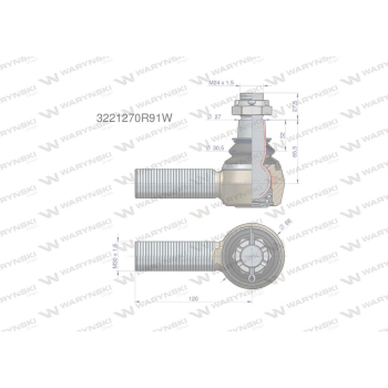 Przegub kierowniczy M30x1.5 3221270R91 WARYŃSKI-95426
