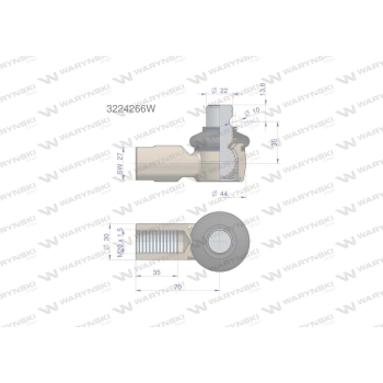 Przegub kierowniczy M20x1.5 3224266 WARYŃSKI-95470