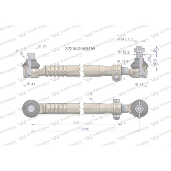 Drążek kierowniczy 3225505R91 WARYŃSKI-95472