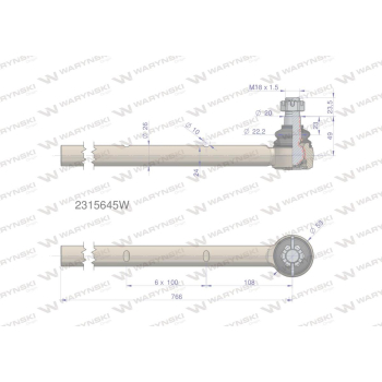 Przegub kierowniczy 2315645 WARYŃSKI-95534