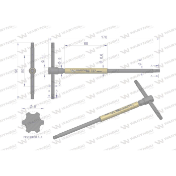 Klucz T ze spinnerem TORX T27 Waryński-95741