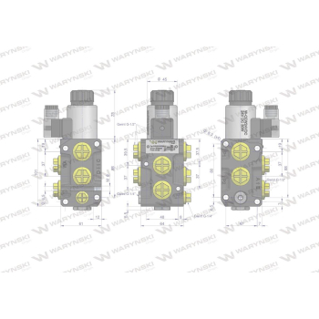 Dzielnik. zawór. elektrozawór kierunkowy elektromagnetyczny kontroli W-E12DVS6/2 (DVS6/50L) G1/2