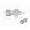 Szybkozłącze hydrauliczne gniazdo long z eliminatorem ciśnienia M22x1.5 gwint zewnętrzny EURO (504900) (9199822G/ST)
