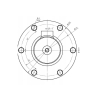 Cylinder hydrauliczny, siłownik, cyklop obrotu CJ5 z kołnierzem Kraj-9622