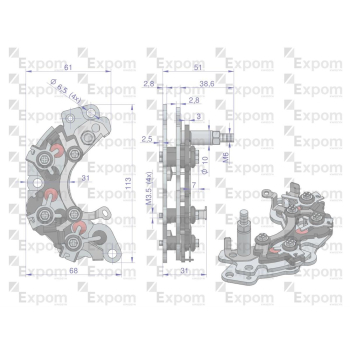 Prostownik diody alternatora  MF3 Nowy Typ EXPOM KWIDZYN eu-96253