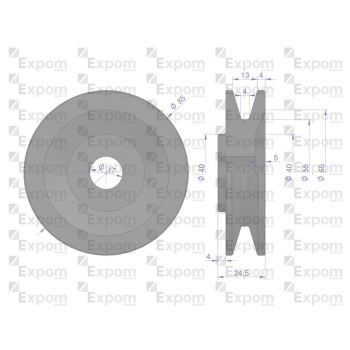 Koło pasowe alternatora 7017732M1 MF3 Nowy Typ EXPOM KWIDZYN eu-96259