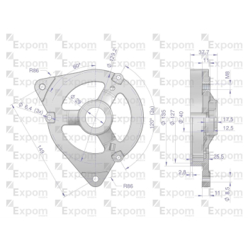 Pokrywa przednia alternatora AX260000EX C-360 Nowy Typ EXPOM KWIDZYN eu-96265
