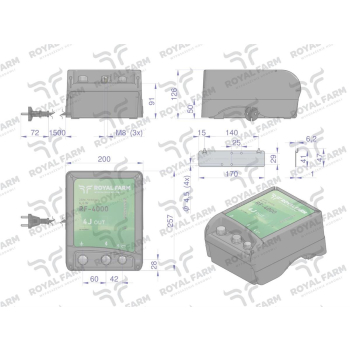 Elektryzator 4J sieciowy RF-4000 ROYAL FARM-96311