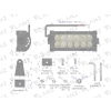 Lampa robocza prostokątna 36W 12 LED GLANZ-96457