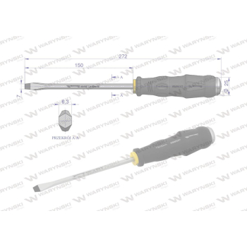 wkrętak do pobijania 7.0x150mm Waryński-96494