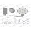 Lampa robocza elipsa 24W 8 LED GLANZ-96551