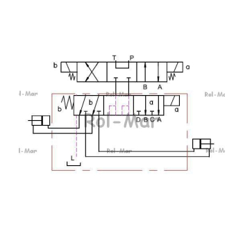 Dzielnik, zawór, elektrozawór kierunkowy elektromagnetyczny kontroli DVS6-6/2L G3/8 50L-9671