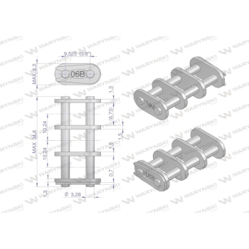 Zamek łańcucha Z06B-3  Waryński-96864