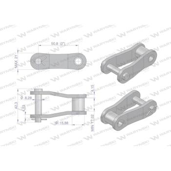 Półogniwo łańcucha P216B  Waryński-96884