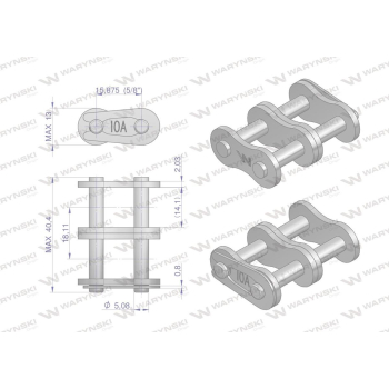 Zamek łańcucha wzmocnionego Z10A-2 ANSI A 50  Waryński-96977