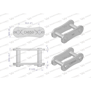 Zamek  łańcucha CA650-1 zastosowanie Prasa Zwijka Sipma Waryński 22530500-97077