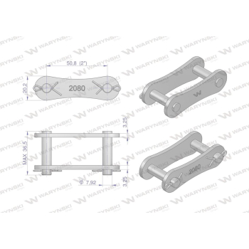 Zamek łańcucha Z216A 2080  Waryński-97085