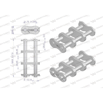 Zamek łańcucha Z20B-3  Waryński-97099