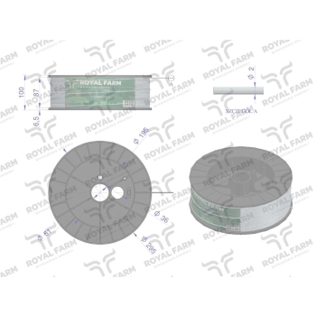 Drut (szpula) do pastucha ocynkowany fi 2.0 mm 500m ROYAL FARM RM-105010013-97117