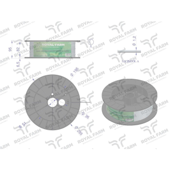 Drut (szpula) do pastucha 500m ocynkowany fi 1.2 mm ROYAL FARM RM-105010018-97131