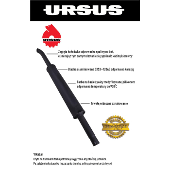 Tłumik 1460mm 5.6kg MF3 ORYGINAŁ URSUS-97161