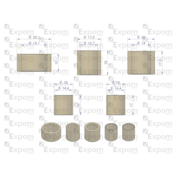 Komplet tulejek rozrusznika R-11 851.502.0 5-szt EXPOM KWIDZYN eu-97207