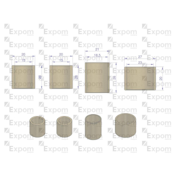 Komplet tulejek rozrusznika R-7 50458155 4-szt EXPOM KWIDZYN eu-97209