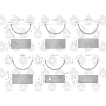Komplet panewek głównych N-0.75 (III szlif) 42012132. 90060232 C-330 ORYGINAŁ URSUS-97446