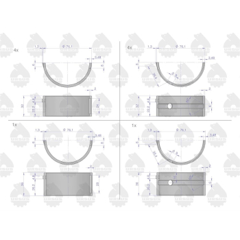 Komplet panewek głównych N-1.00 (IV szlif) 46401023. 90030253 C-360 ORYGINAŁ URSUS-97458