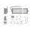 Lampa robocza prostokątna 72W 24 LED GLANZ-97591