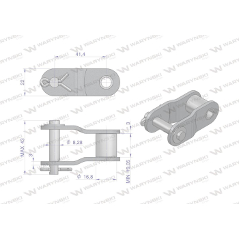 Półogniwo łańcucha CA550V Waryński-97947