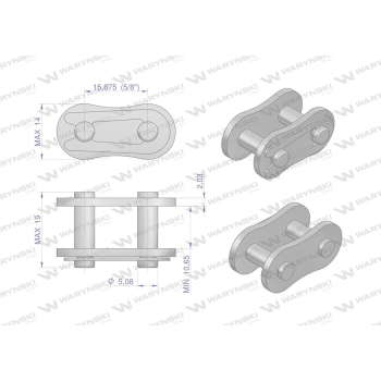 Zamek łańcucha 520-1  Waryński-97967
