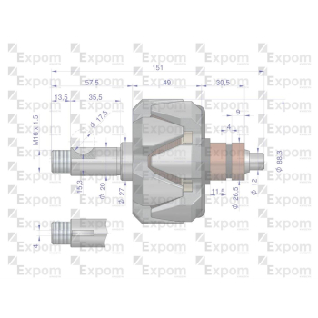 Wirnik alternatora 9515672EX C-385 Nowy Typ EXPOM KWIDZYN eu-98138