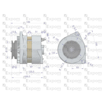 Alternator A120E 400257ER. 3660200 28V 40A Bizon EXPOM KWIDZYN eu-98340