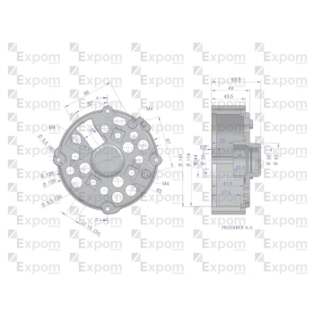 Tarcza pokrywa tylna alternatora EX230000. EX260000 C-330 C-360 EXPOM KWIDZYN eu-98350