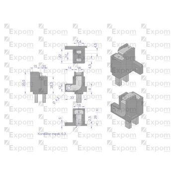 Szczotkotrzymacz ze szczotkami alternatora EX257000 A120 Bizon EXPOM KWIDZYN eu-98370