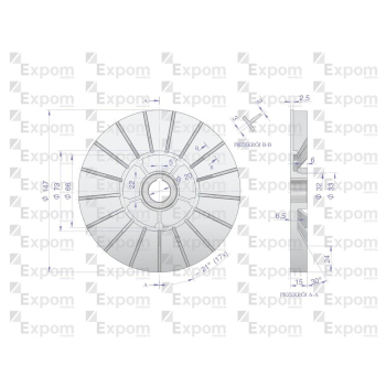 Wentylator alternatora EX257000 A120 Bizon EXPOM KWIDZYN eu-98379